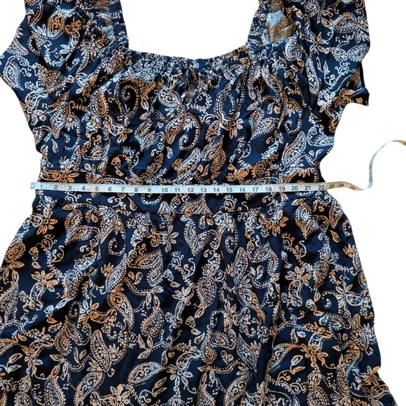 Torrid Washable Challis Off Shoulder Tea Dress Paisley Print NWT - Picture 15 of 16